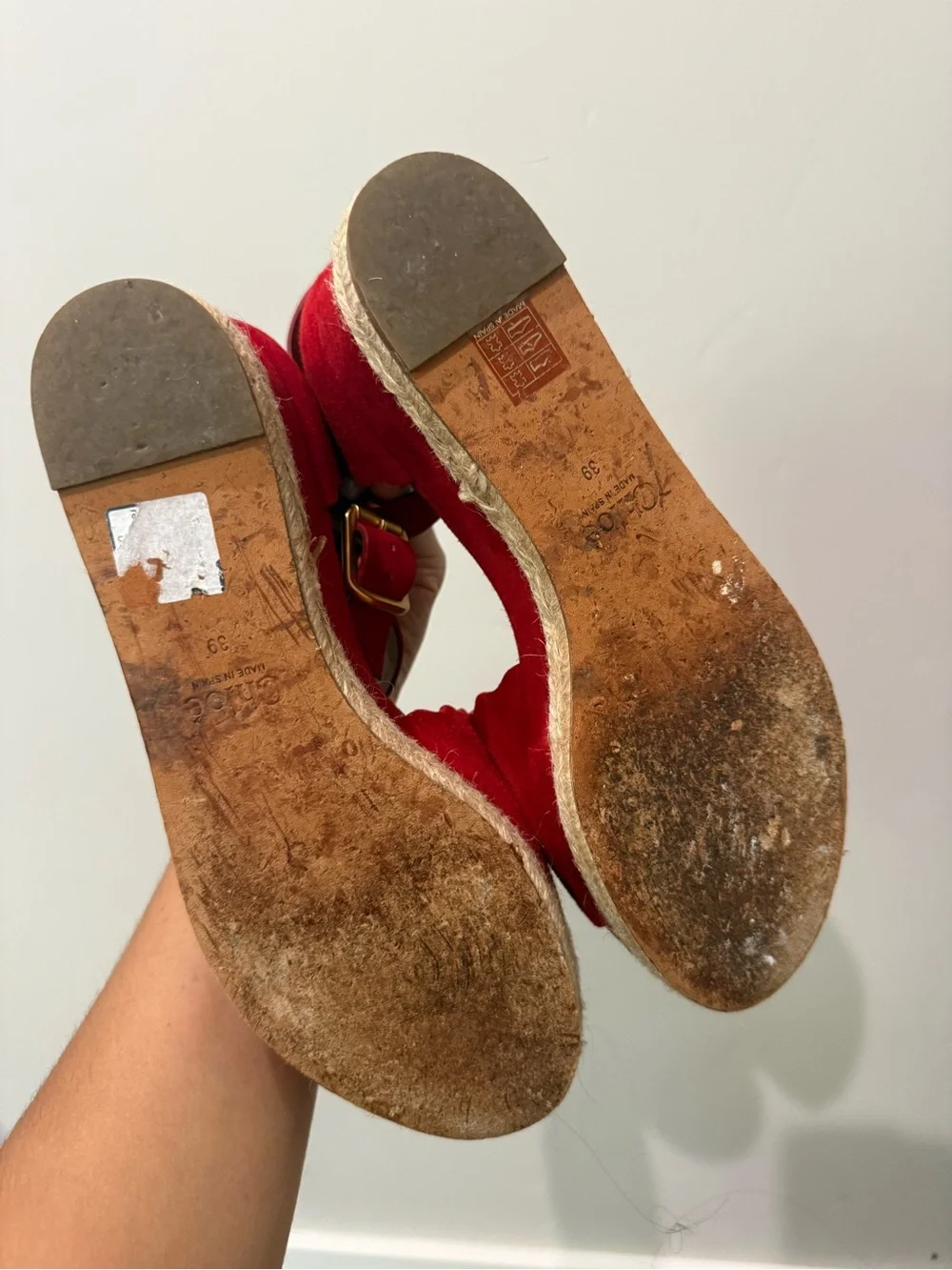 Chloé Lauren Platform Espadrilles Red